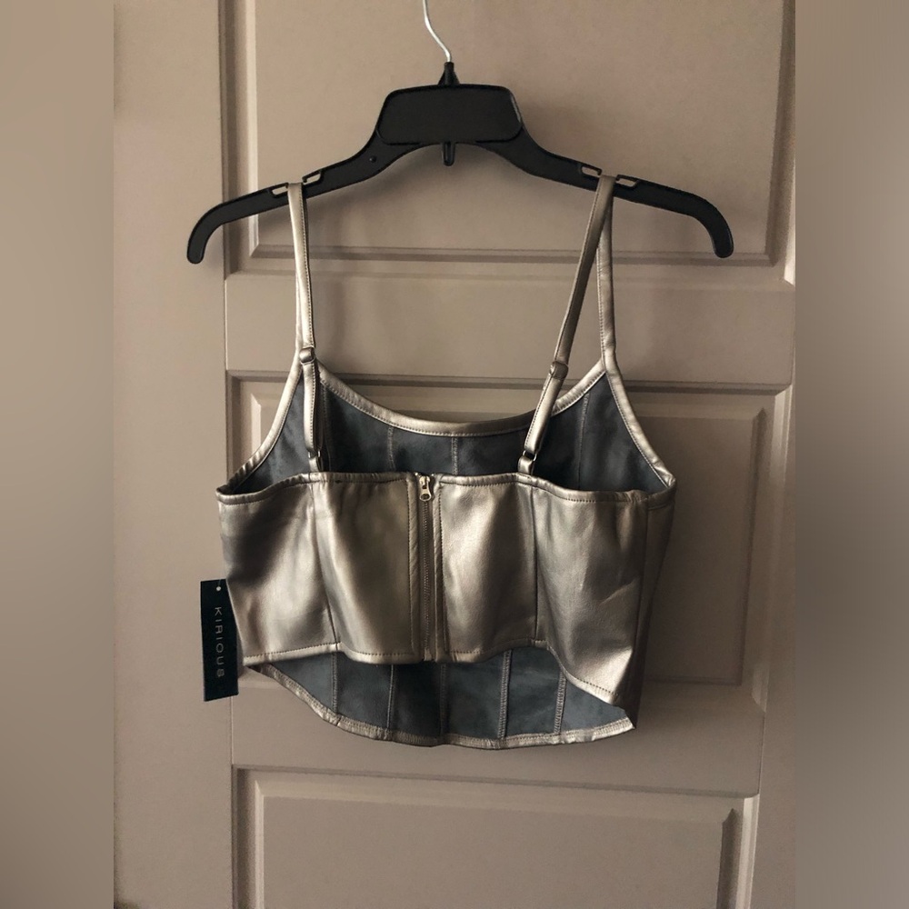 NWT METALLIC CORSET TOP - Picture 2 of 2